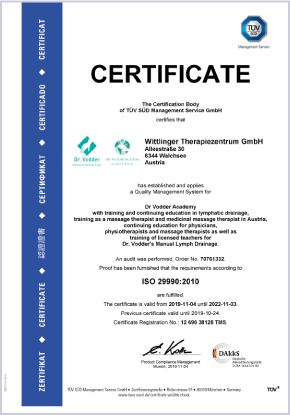 ISO 29990:2010認定取得（ドイツ）